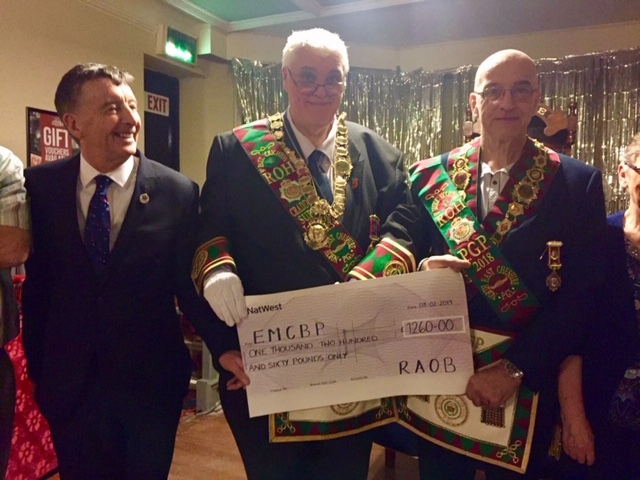 2019 RAOB Grand Primo Investiture and cheque presentation